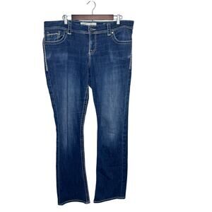 BKE Denim Harper Jeans Women’s Size 36XL Bootcut Embroidered Medium Wash